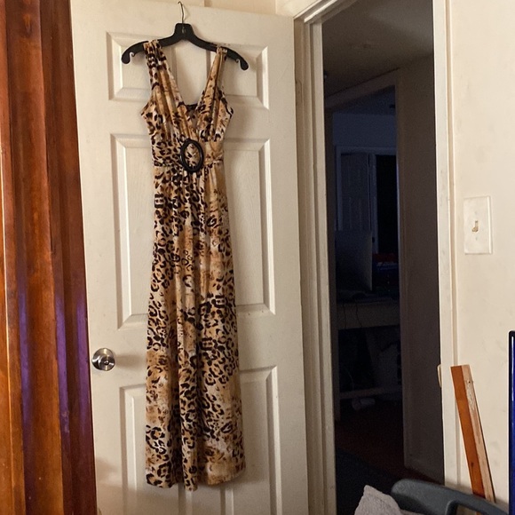 Animal print long dress looks like belt - Picture 4 of 8